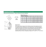 A3MN NUMATICS/AVENTICS SPEED CONTROL MUFFLER<BR>3/8" NPT MALE BRONZE